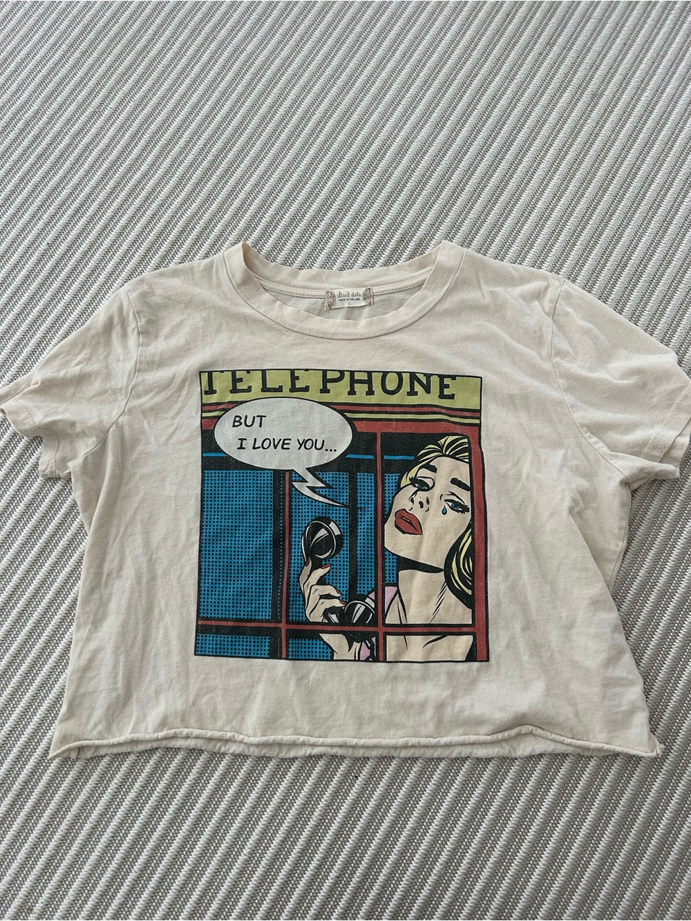 Altar'd State  Graphic Tee with Blue, Red, Yellow Pop Art Print